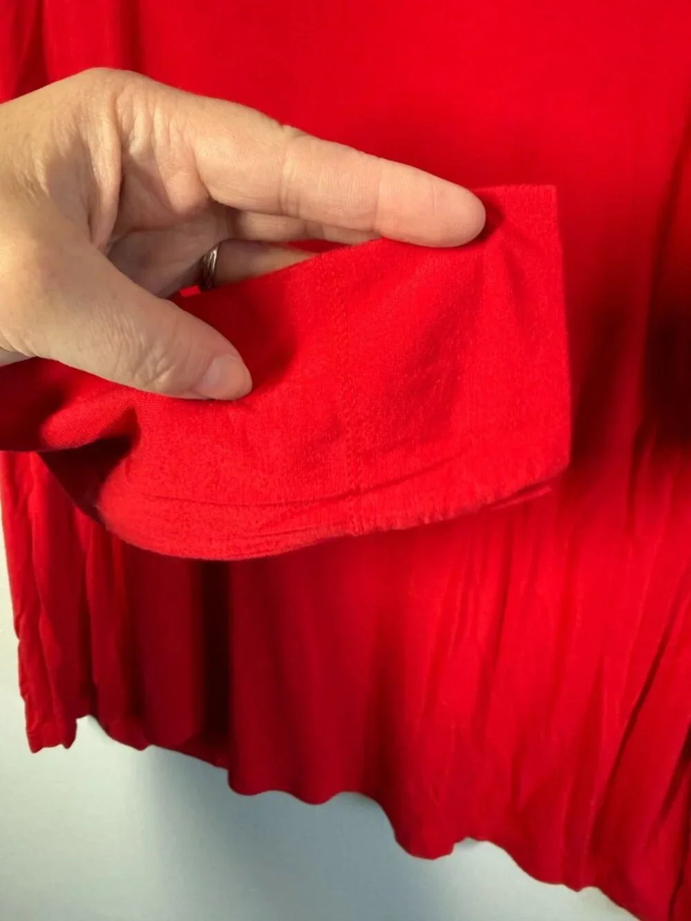 Soma Cool Nights Womens S Red Long Sleeve‎ Pajama Top Soft Lounge Scoop Neck